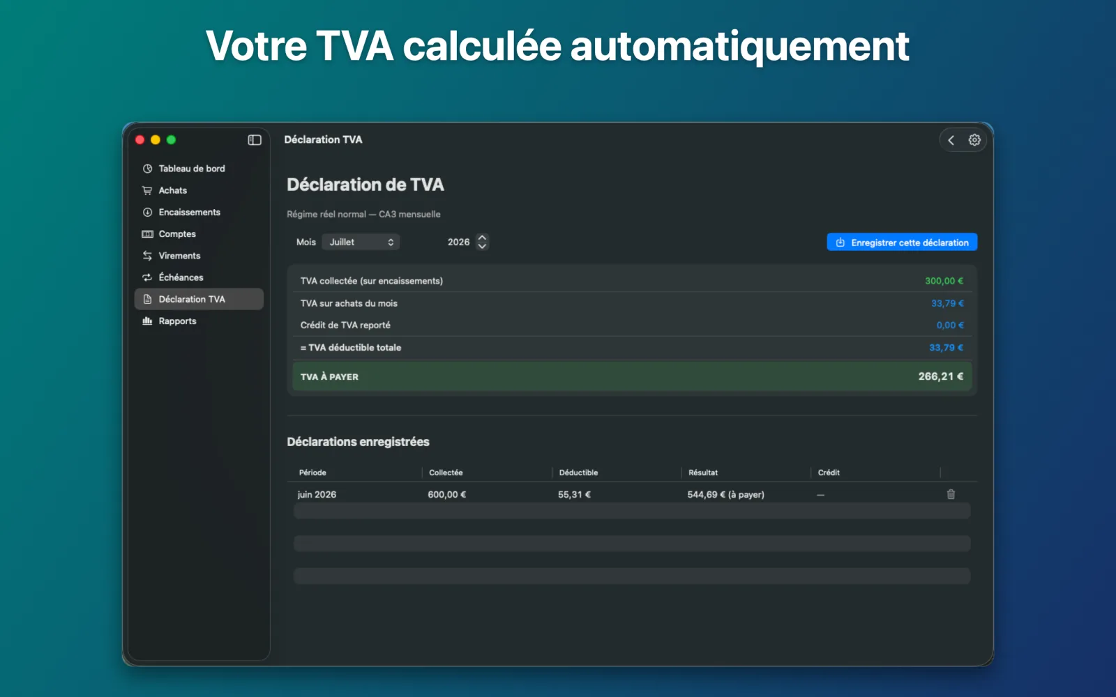 Tivea — Déclaration de TVA